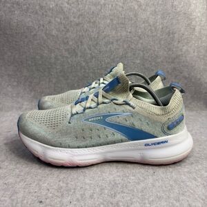 Brooks Shoes Womens 10 Glycerin 20 Stealthfit Blue Running Sneakers 1203721B409